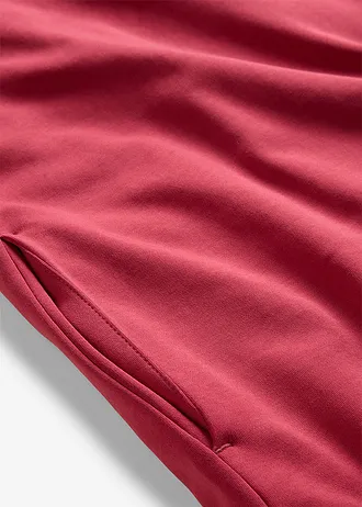 Sukienka T-shirtowa z grubszej dzianiny interlock • czerwony wiśniowy • sklep bonprix