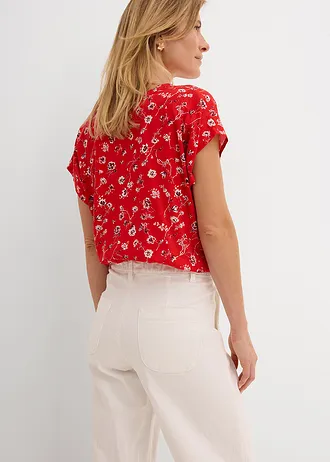 Zkrácené džíny s pohodlným pasem, Wide Leg, High Waist • přírodní bílá • bonprix obchod