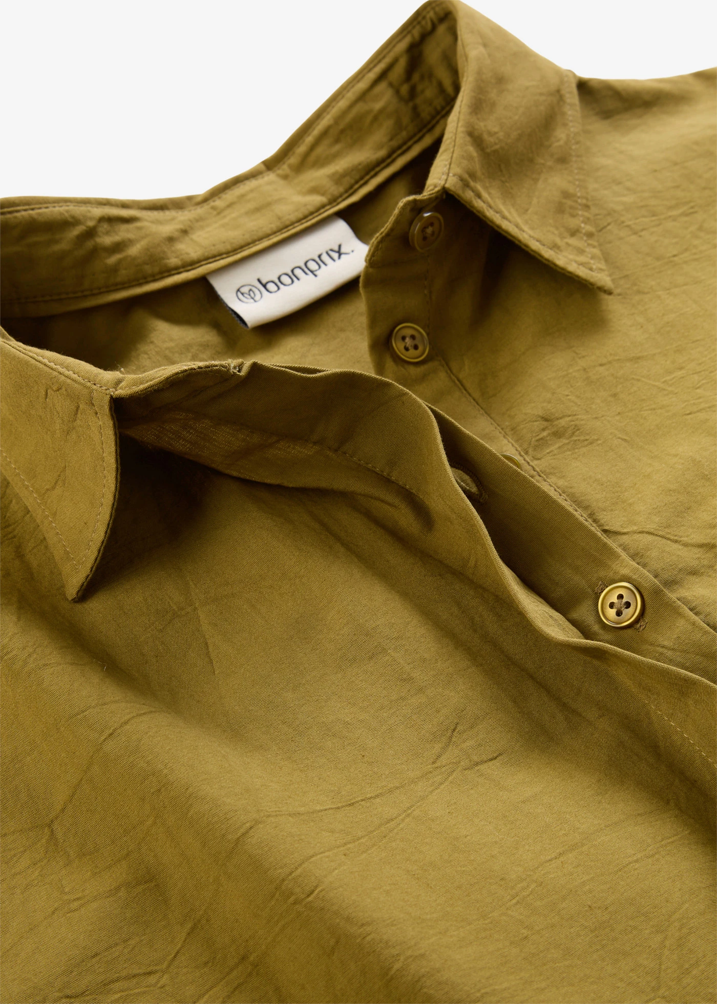 Blousejurk van biologisch katoen • natuurgroen • bonprix online shop