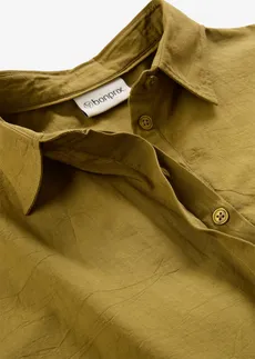 Sukienka koszulowa z czystej bawełny organicznej • zielony naturalny • sklep bonprix