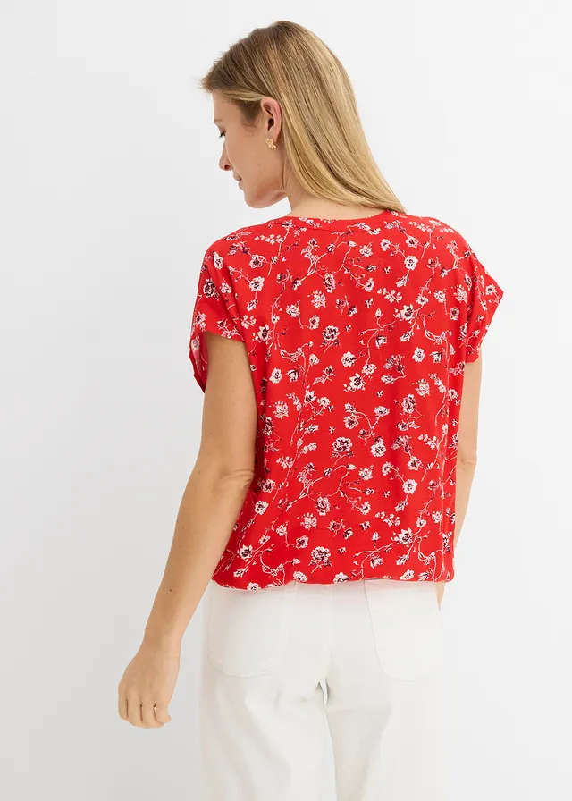 Blouse en viscose fluide • fraise floral • product-page.page-title-suffix