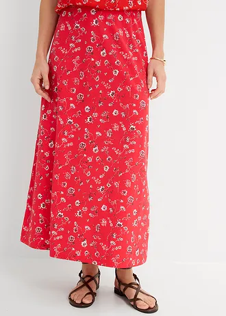 Jupe en jersey coton, Couleur: fraise floral