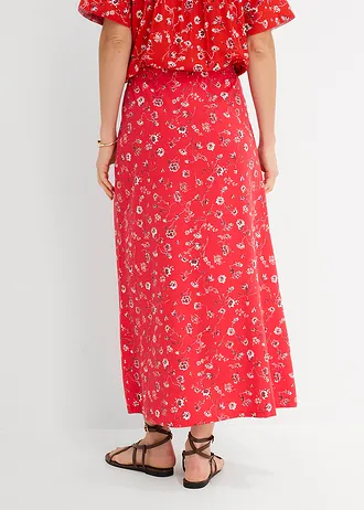 Jupe en jersey coton, Couleur: fraise floral