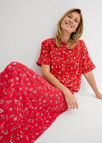 Jupe en jersey coton • fraise floral • Boutique bonprix