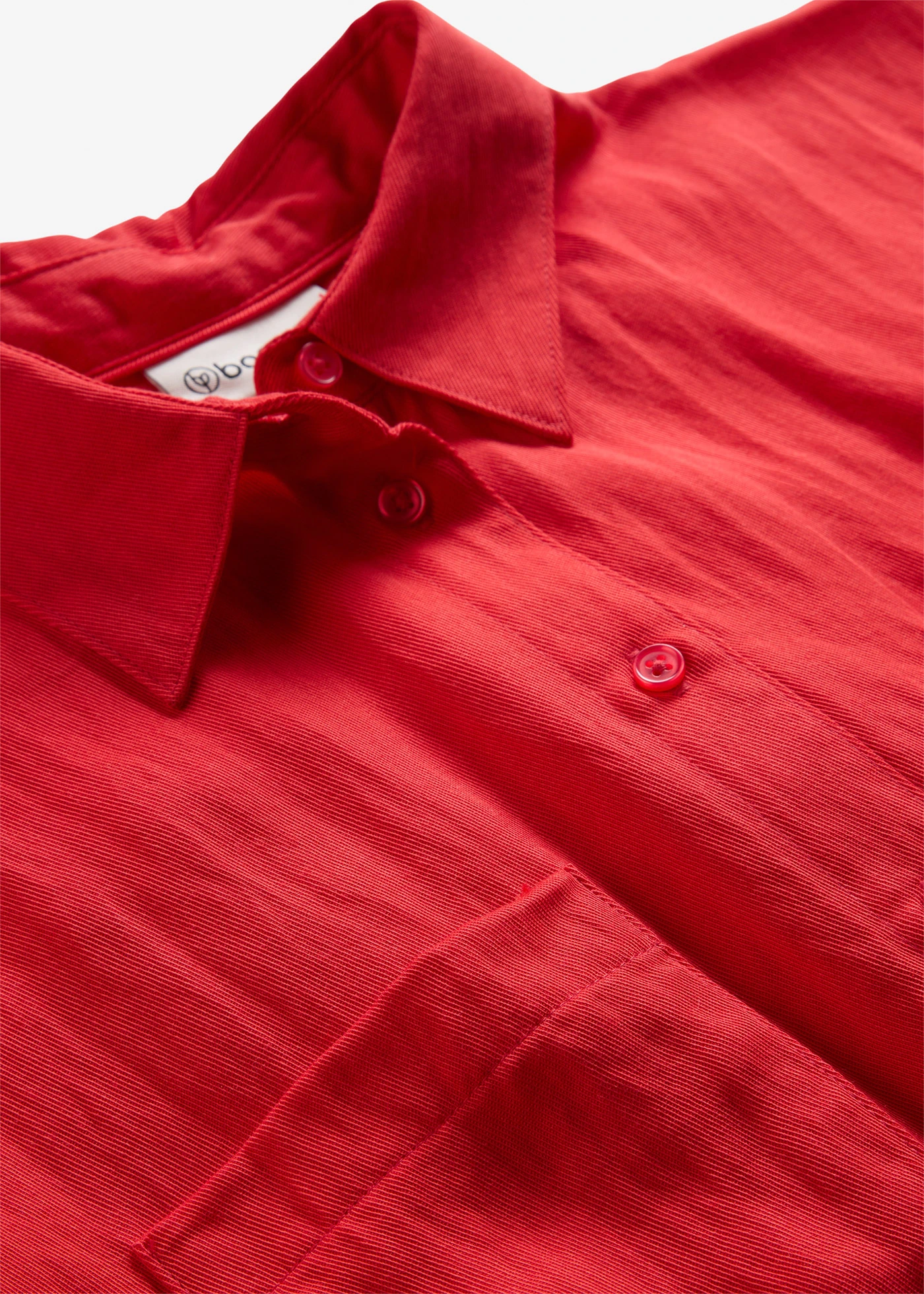 Overhemdblouse in een soepele lyocellmix • aardbeirood • bonprix online shop