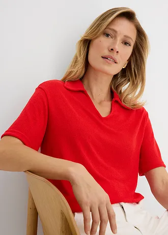 Polo aspect maille • fraise • Boutique bonprix