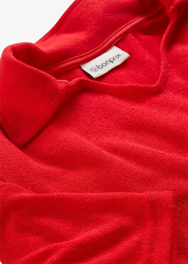 Poloshirt in gebreide look • aardbeirood • product-page.page-title-suffix