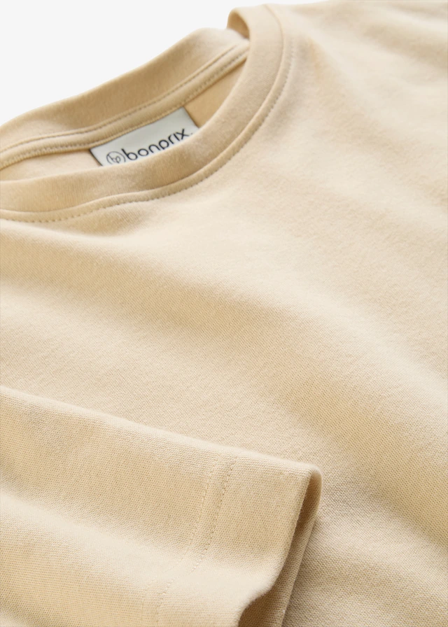 T-shirt boxy en coton épais • sable clair • product-page.page-title-suffix