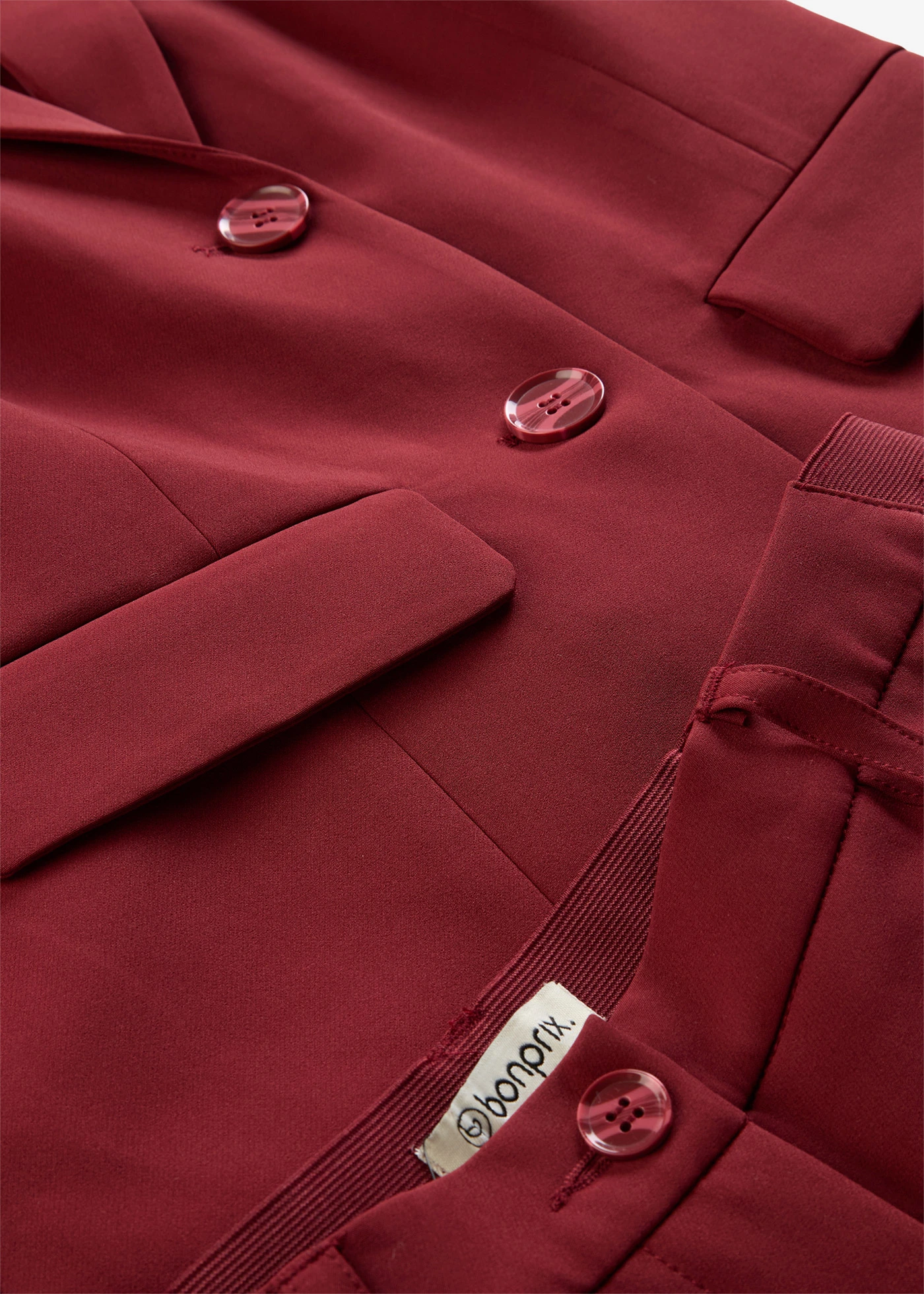 Damespak (2-dlg.) • robijnrood • bonprix online shop