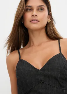 Robe en jean fendue • noir denim • Boutique bonprix