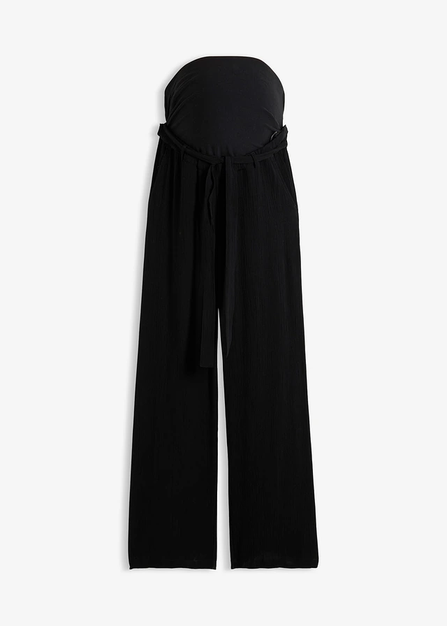 Comfortabele zwangerschapsbroek van viscose-crêpe, loose fit