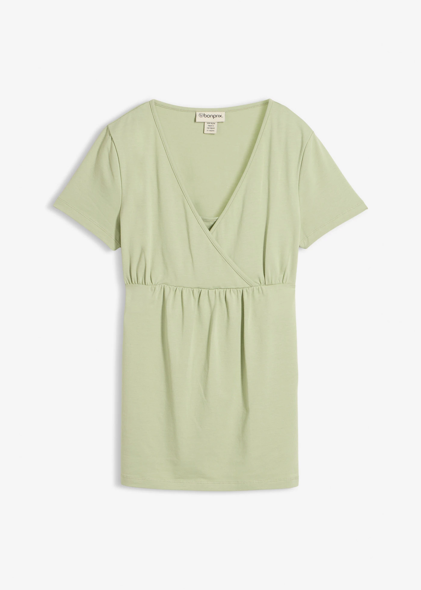 T-shirt de grossesse et d’allaitement en coton • vert pâle • Boutique bonprix