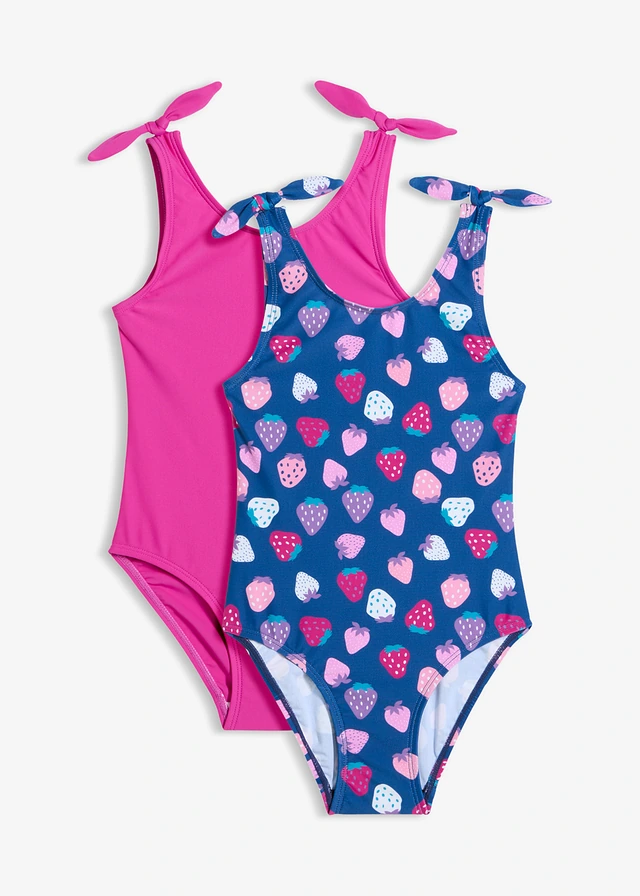 Badpak (set van 2) • gentiaanblauw met print • bonprix online shop