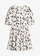 Rochie mini din bumbac 100%, culoare: alb/negru floral