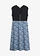 Robe midi en jersey viscose, Couleur: bleu cristal floral