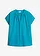 Blouse met korte mouwen en blinde knoopsluiting, Kleur: blauwgroen