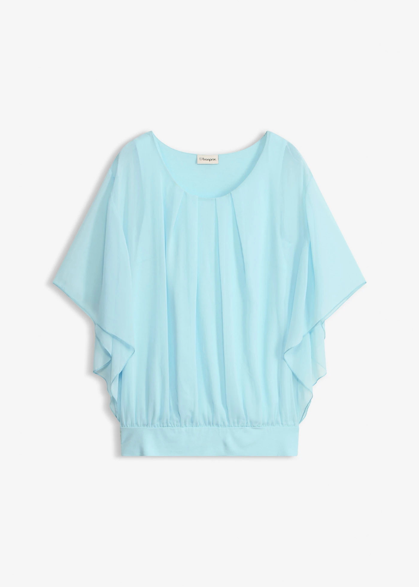 Chiffon blouse met ondershirt • aquablauw • bonprix online shop