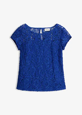 Kanten blouse, Kleur: kobaltblauw