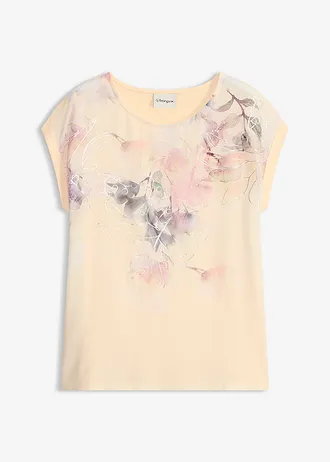 Blouse, Kleur: lichtgeel gebloemd