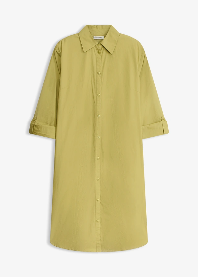 Rochie-cămașă din poplin de bumbac