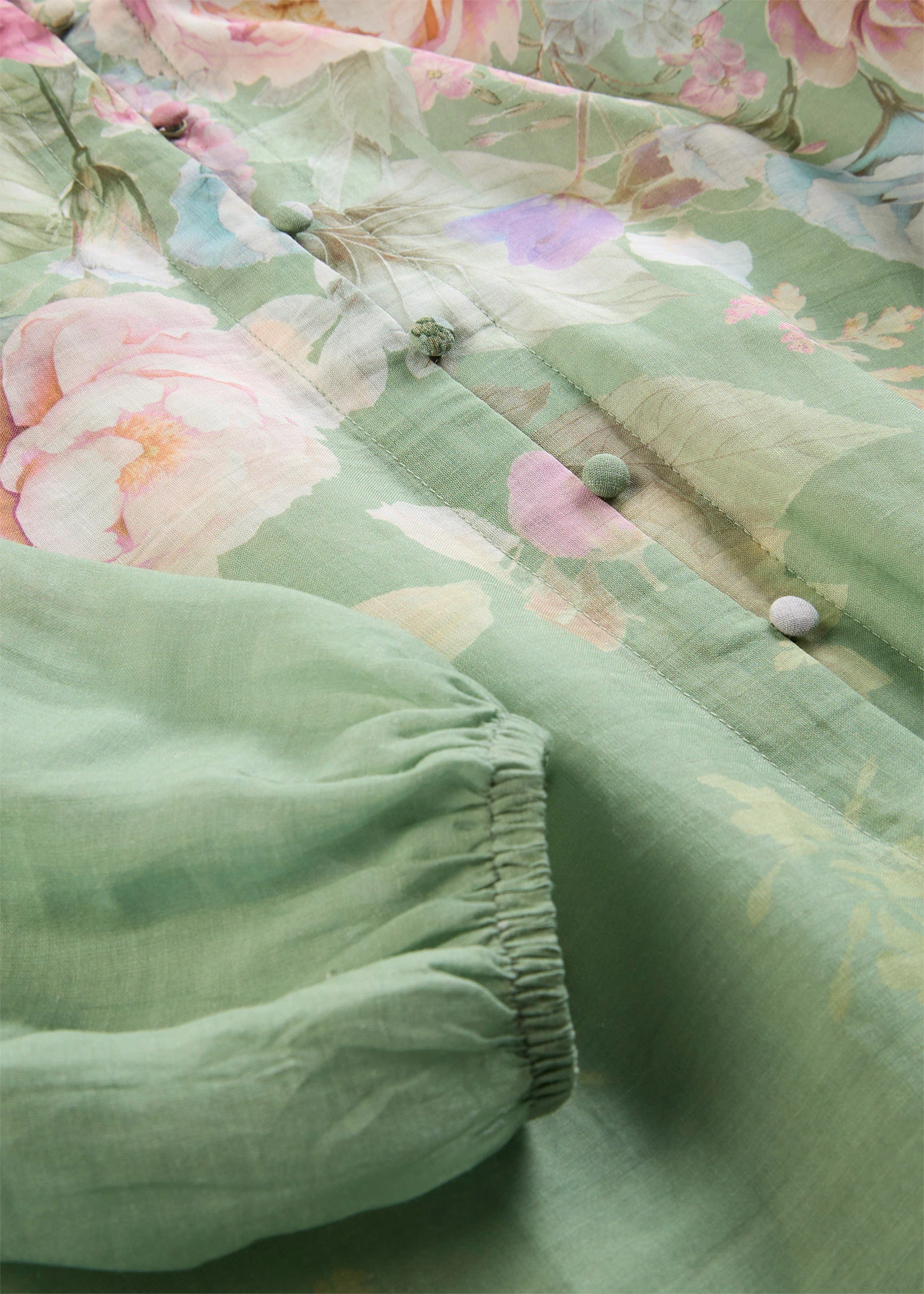 Tunică-bluză • verde pal floral • magazin bonprix