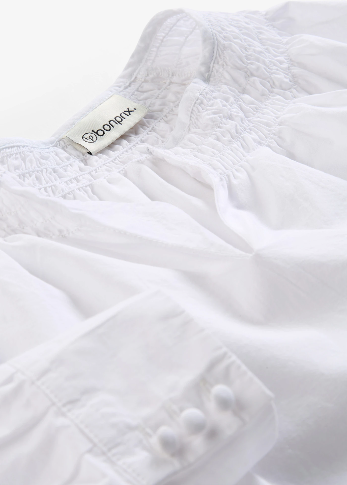 Tuniek met zijde • wit • bonprix online shop