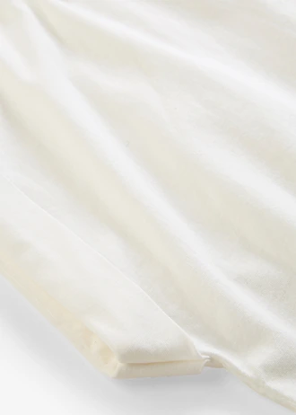 Polo tričko s hodvábnym podielom, široký strih • biela vlna • obchod bonprix