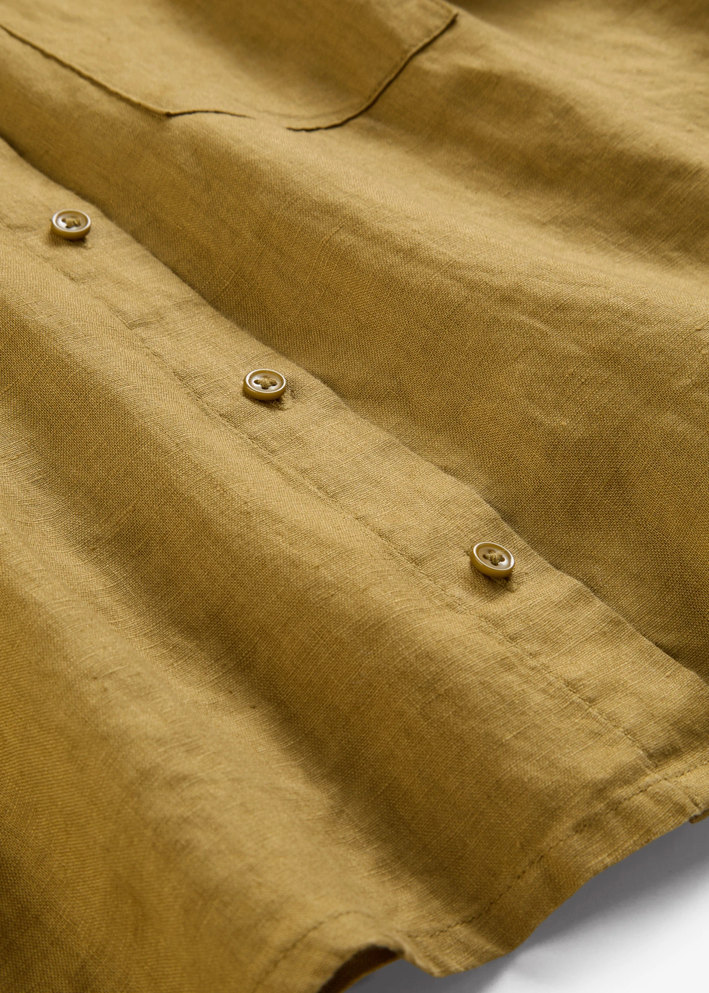 Wijde blouse met korte mouwen van puur linnen • natuurgroen • bonprix online shop