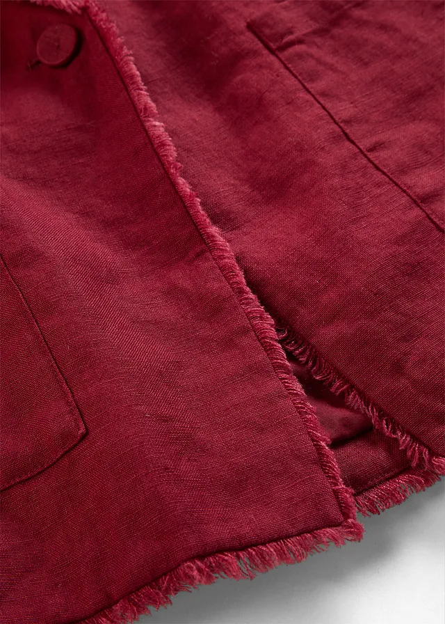 Blazer van puur linnen • robijnrood • product-page.page-title-suffix