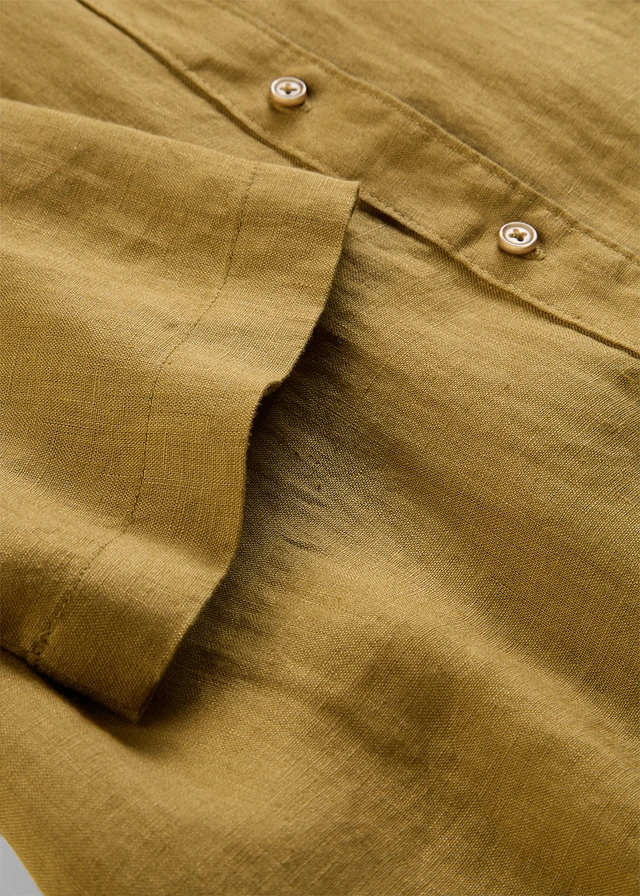 Robe-chemise 100% lin • vert nature • product-page.page-title-suffix