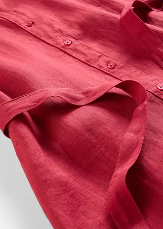 Blúzkové šaty z čistého plátna • čerešňovo červená • obchod bonprix