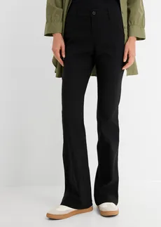 Strečové bengalínové kalhoty, Bootcut • černá • bonprix obchod