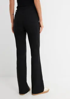 Strečové bengalínové kalhoty, Bootcut • černá • bonprix obchod