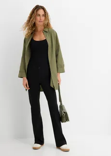 Strečové bengalínové kalhoty, Bootcut • černá • bonprix obchod