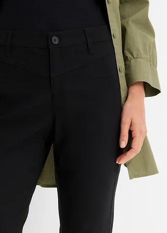 Strečové bengalínové kalhoty, Bootcut • černá • bonprix obchod