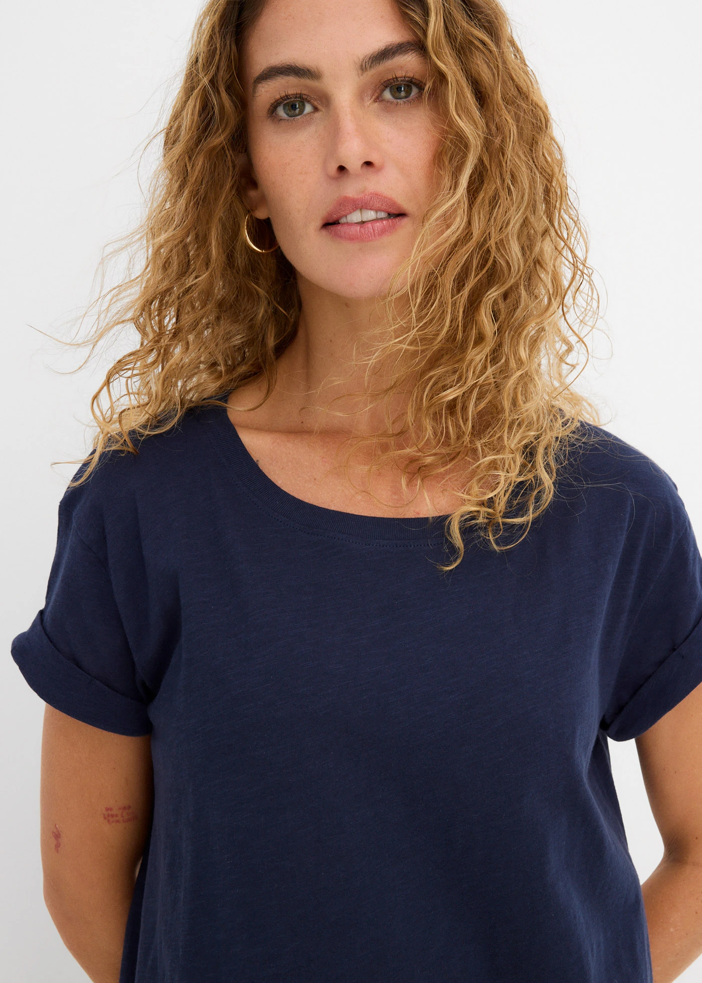 Jersey jurk van puur biologisch katoen • donkerblauw • bonprix online shop