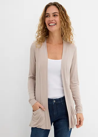 Gilet en jersey doux • grès • Boutique bonprix