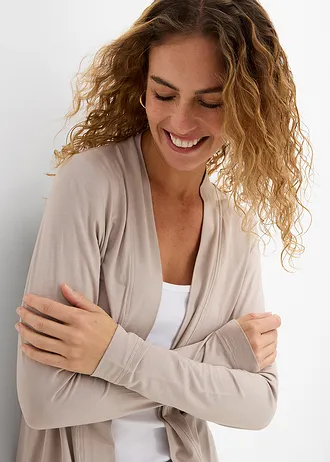 Gilet en jersey doux • grès • Boutique bonprix