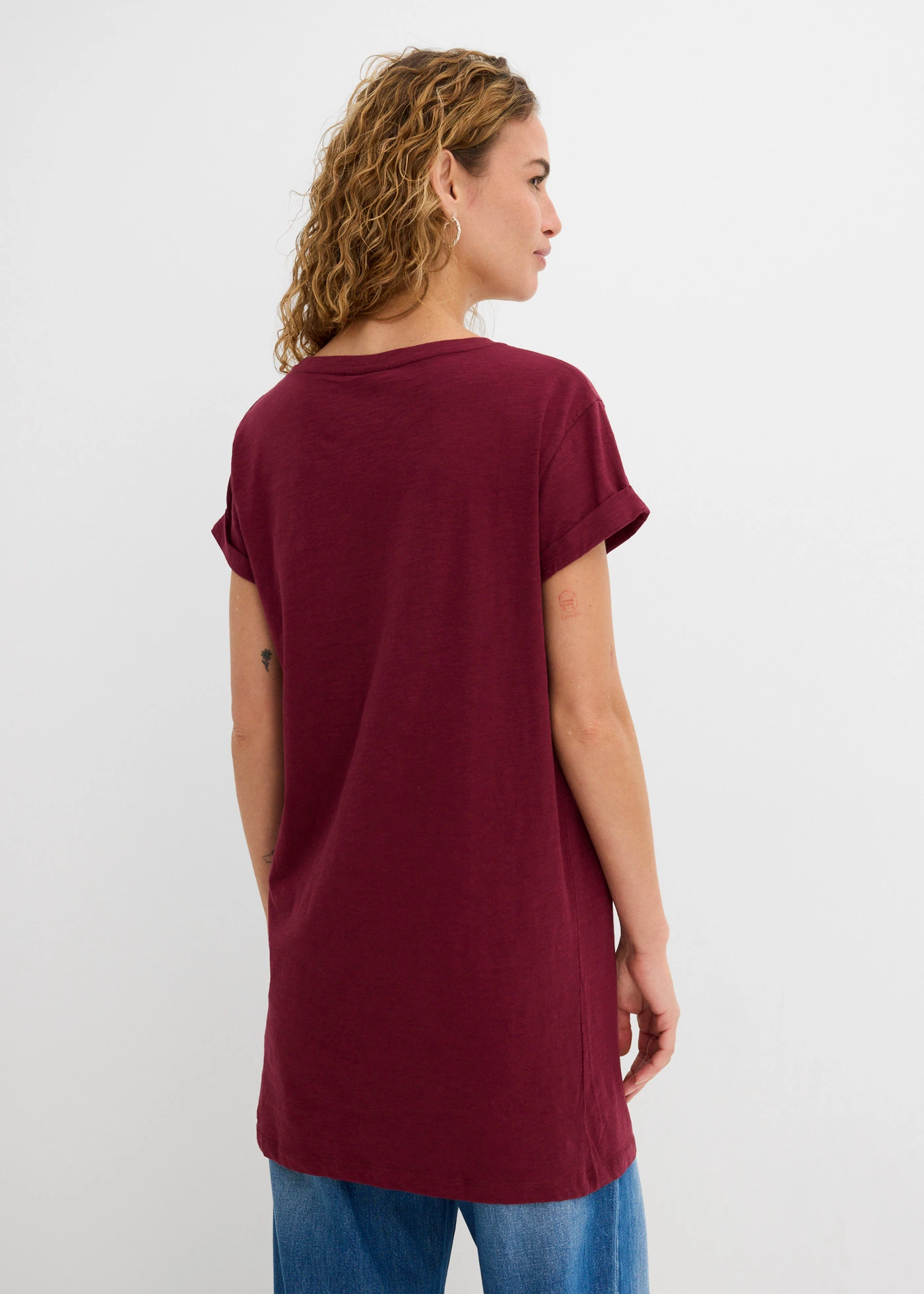 Longshirt van katoen • esdoornrood • bonprix online shop