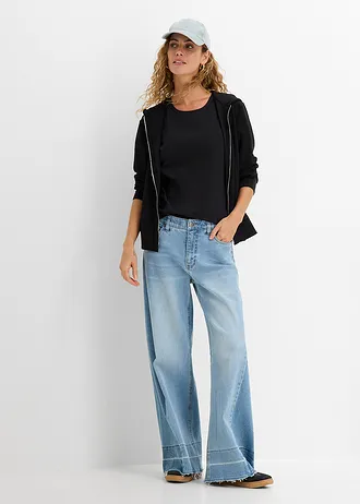 T-shirt van puur katoen (set van 2) • 2x zwart • bonprix online shop