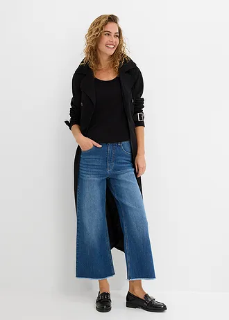 T-shirt doux en viscose extensible, Couleur: noir