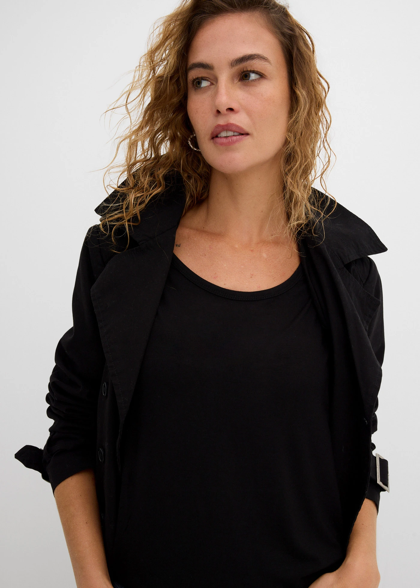 T-shirt doux en viscose extensible • noir • Boutique bonprix