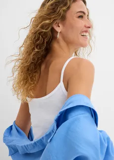 Lot de 2 tops à bretelles spaghetti • blanc/noir • Boutique bonprix