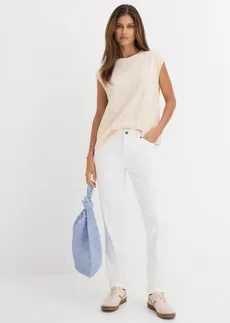 Stretch jeans high waist, straight wit