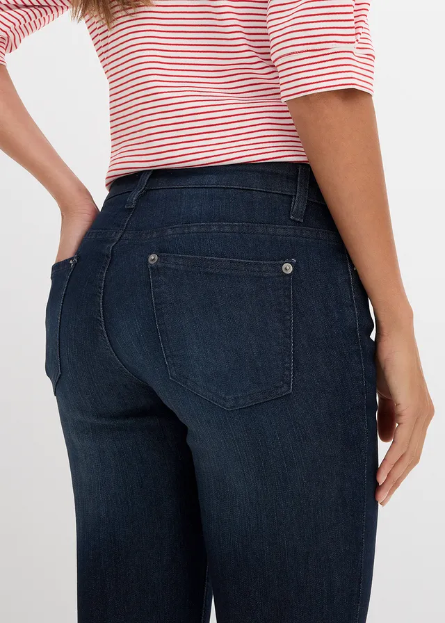 Jean bootcut taille mi-haute, extensible • bleu foncé used • product-page.page-title-suffix