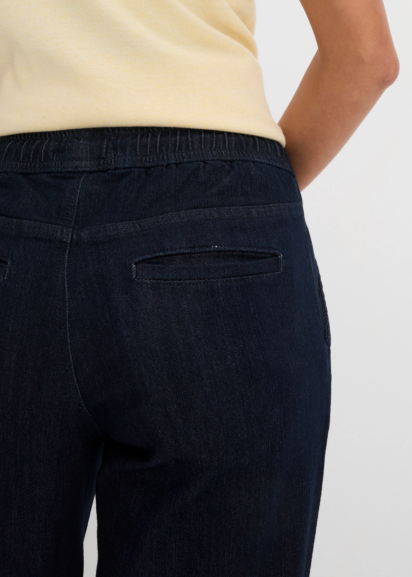 Mid waist stretch jeans, wide leg • donkerblauw denim • bonprix online shop