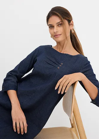 Sukienka dżinsowa ze stretchem • ciemnoniebieski "stone" • sklep bonprix