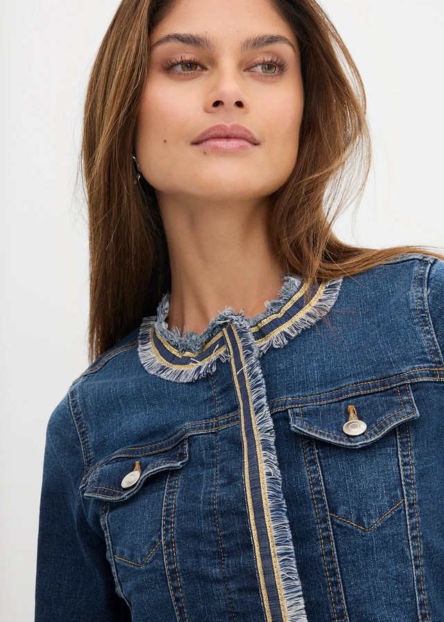 Spijkerjas met franjes • dark denim • product-page.page-title-suffix