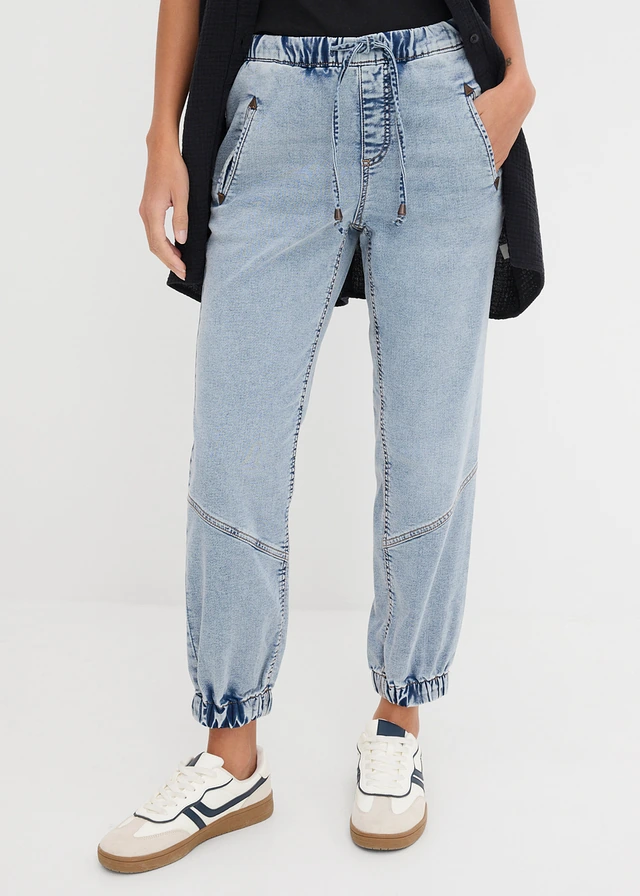 Stretch jegging, Kleur: blauw washed