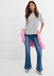 Jean flare, taille mi-haute • bleu stone • Boutique bonprix